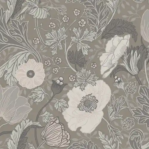 Dutch Wallcoverings Fagelsang - Anemone Grey Gecertificeerd