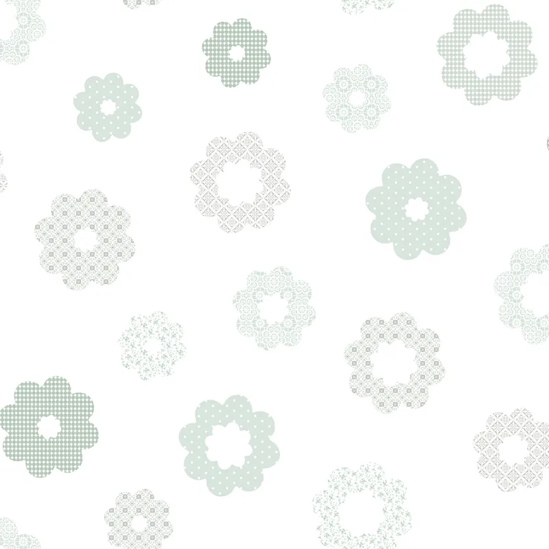 Dutch First Class FC Joy- bloemen wit/mintgroen - 72085 Betaalbaar