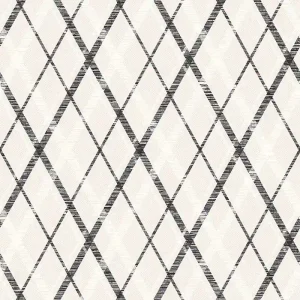 Dutch Wallcoverings Sauvage Ruit - Grijs/Zwart Hete Deal