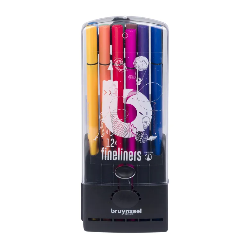 Bruynzeel Fineliner etui 12 stuks Op = Op