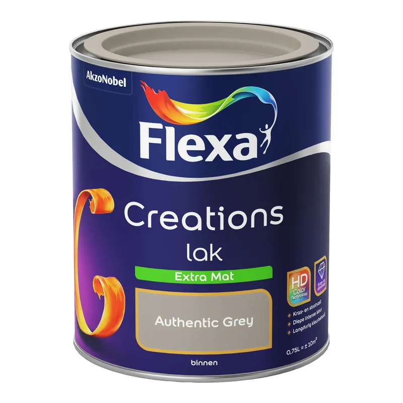 Shop Nu Flexa Creations Lak Extra Mat - Authentic Grey