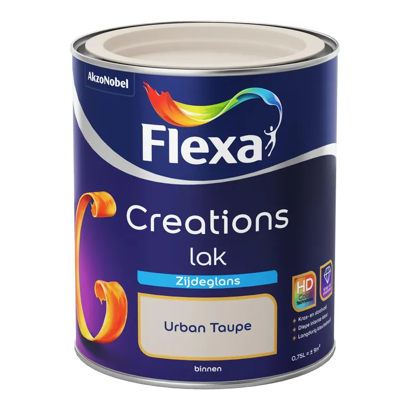 Superprijs Flexa Creations Lak Zijdeglans - Urban Taupe