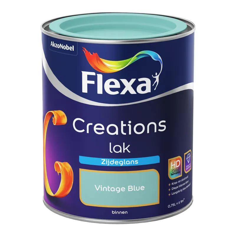 Beperkt Aanbod Flexa Creations Lak Zijdeglans - Vintage Blue