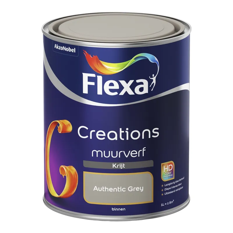 Favoriet Flexa Creations Muurverf Krijt - Authentic Grey