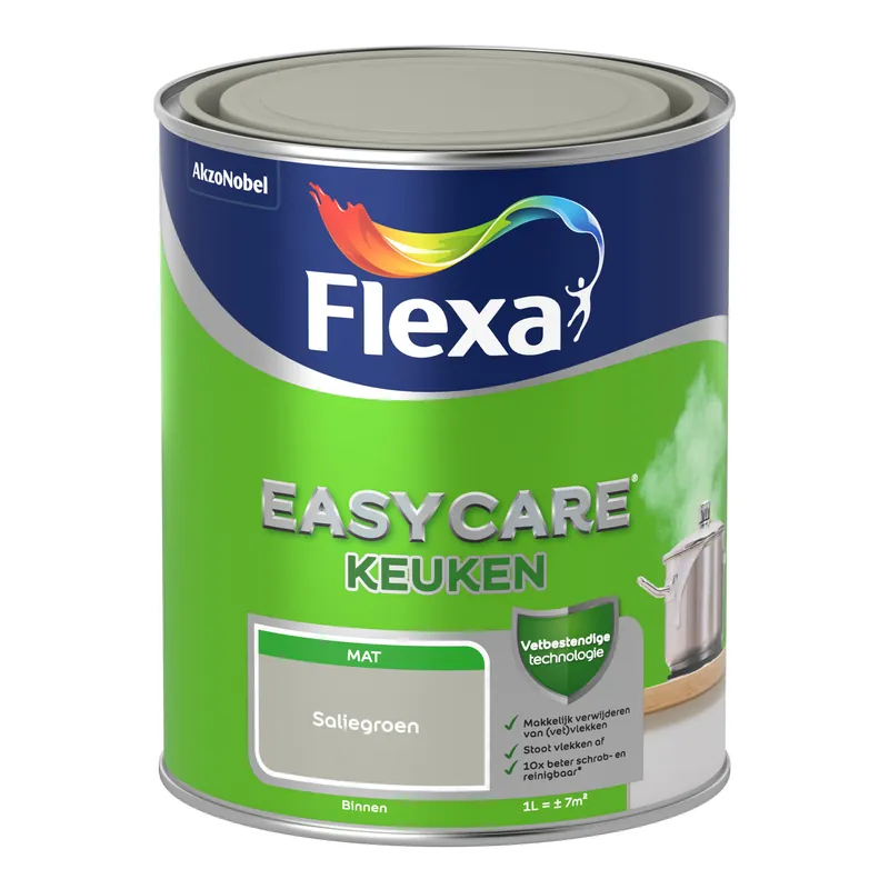 Meest Verkocht Flexa Easycare Muurverf Keuken Mat - Saliegroen - 1 liter
