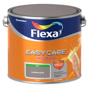 Koopje Flexa Easycare Muurverf Mat - Leisteengrijs - 2,5 liter