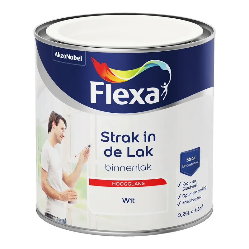 Lage Prijs Flexa Strak in de Lak Binnenlak Hoogglans - Wit