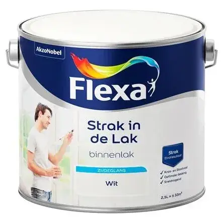 Actieprijs Flexa Strak in de Lak Binnenlak Zijdeglans - Wit