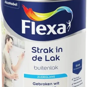 Flexa Strak In De Lak Buitenlak Zijdeglans 750 ml RAL 9010 Gereduceerde Prijs