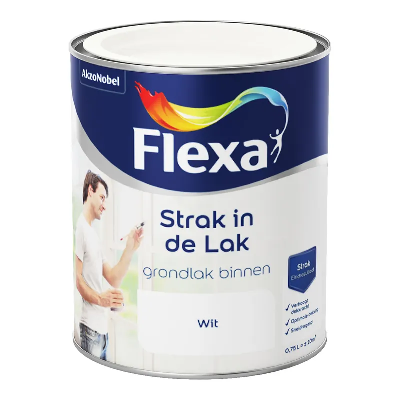 Hoge Kwaliteit Flexa Strak in de Lak Grondlak Binnen - Wit