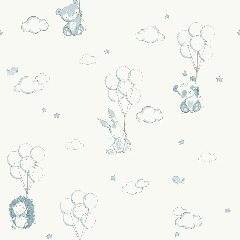 Dutch First Class World of Imagination - DL27554 - Floating Balloons Blue Speciale Aanbieding