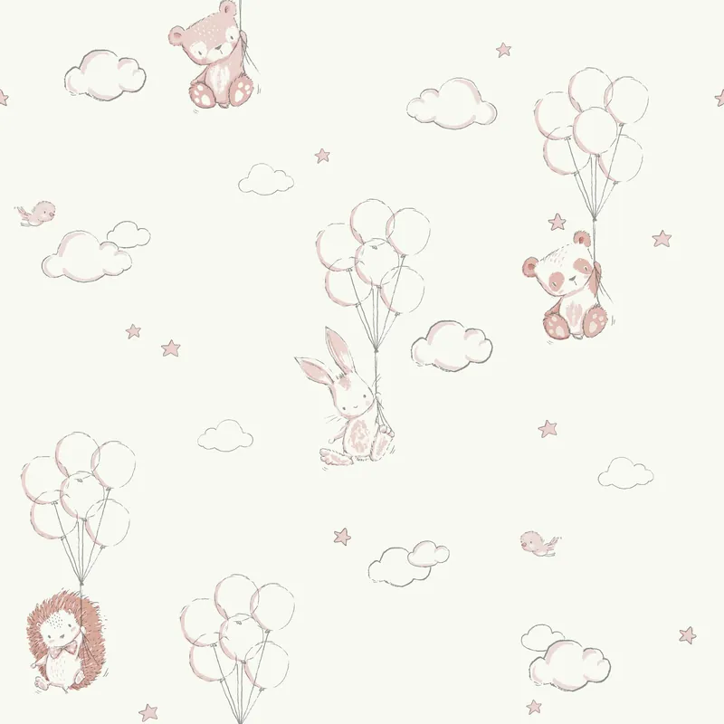 Dutch First Class World of Imagination - DL27555 - Floating Balloons Pink Alleen Vandaag