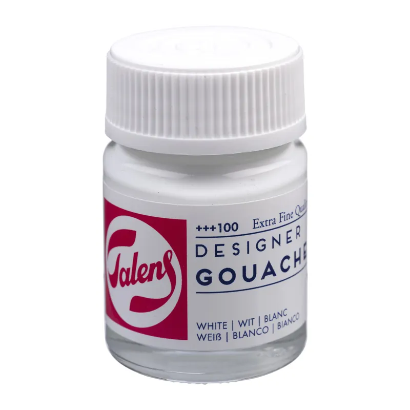 Talens Gouache Extra Fine Quality Fles 16 ml - Wit 100 Beperkte Voorraad