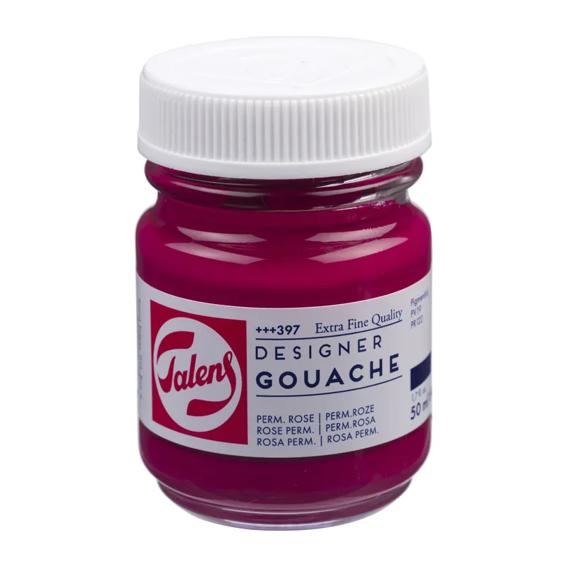 Express Levering Talens Gouache Extra Fine Quality Fles 50 ml - Permanentroze (Magenta) 397