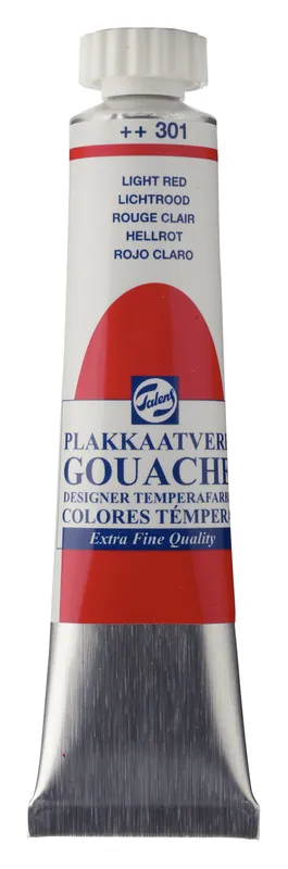 Hete Deal Talens Gouache Extra Fine Quality Tube 20 ml - Lichtrood 301