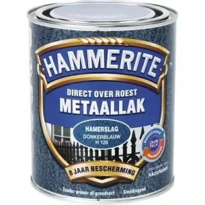 Betaalbaar Hammerite Metaallak Direct over Roest Hamerslag - H128 Donkerblauw
