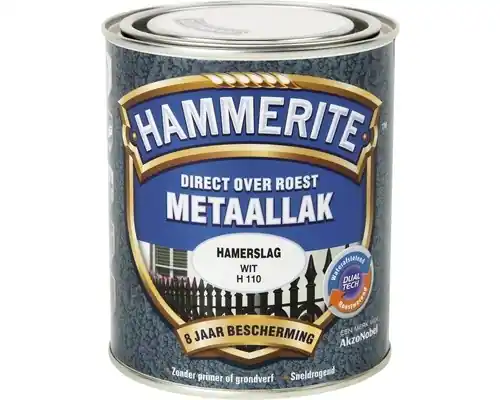 Beste Prijs Hammerite Metaallak Direct over Roest Hamerslag - H110 Wit