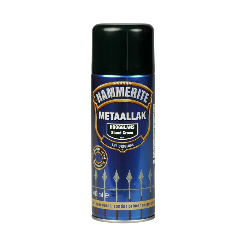 Hammerite Metaallak Direct over Roest Hoogglans Spuitbus - 400 ml S038 Standgroen Rechtstreeks Van De Fabrikant