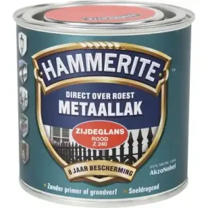 Weekendaanbieding Hammerite Metaallak Direct over Roest Zijdeglans - Z218 Grijs