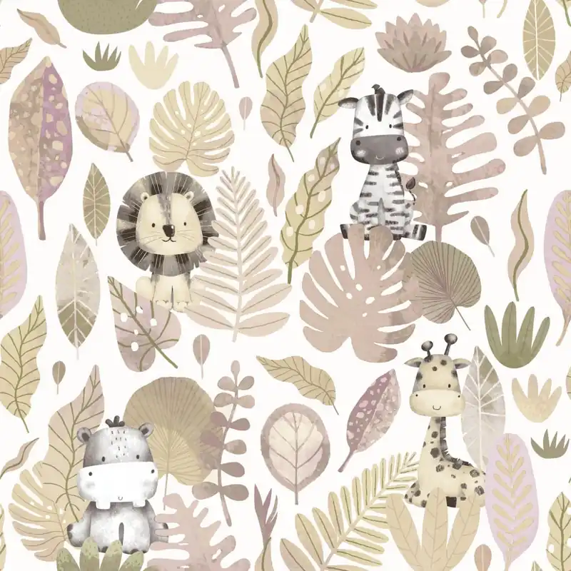 Tijdelijk Beschikbaar Cristiana Masi Happy Behang met jungle dieren - 14838