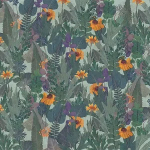 Nu Kopen Decoprint Herbarium Fotobehang met grote bladeren en bloemen - HED27291