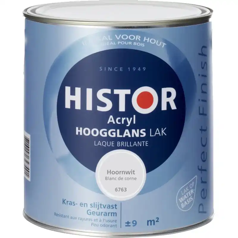 Lage Kosten Histor Acryl Hoogglans Lak - Hoornwit