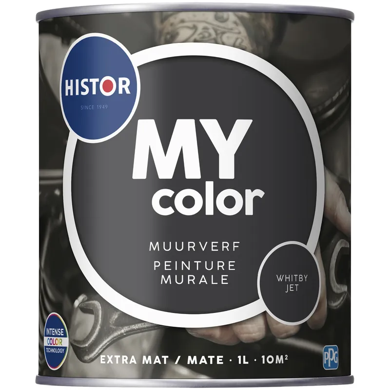 Histor MY color Muurverf Extra Mat - Whitby Jet Favoriet
