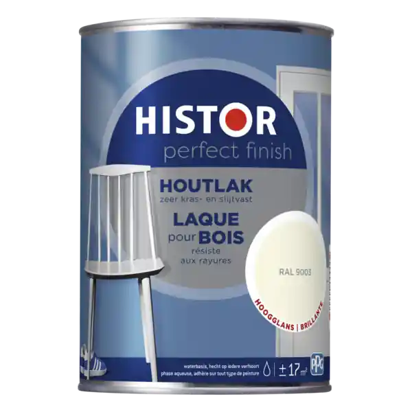 Koop Vandaag Histor Perfect Finish Houtlak Hoogglans - RAL 9003