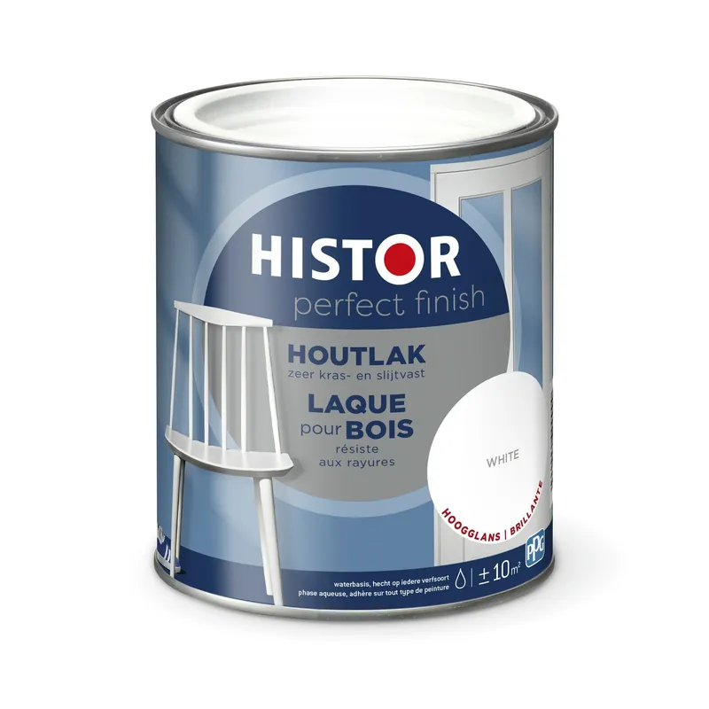 Must-Have Histor Perfect Finish Houtlak Hoogglans - Wit