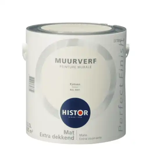 Goedkoop Histor Perfect Finish Muurverf Mat - Ral 9001 - 2,5 liter