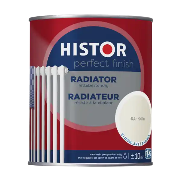 Histor Perfect Finish Radiator Zijdeglans - RAL 9010 Aanbieding