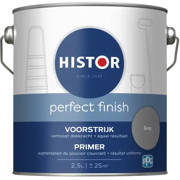 Rechtstreeks Van De Fabrikant Histor Perfect Finish Voorstrijk - Grey - 2,5 liter