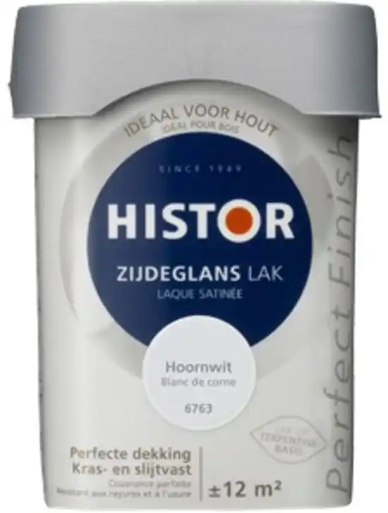 Histor Perfect Finish Zijdeglans Lak - 750 ml Hoornwit Voordeelprijs