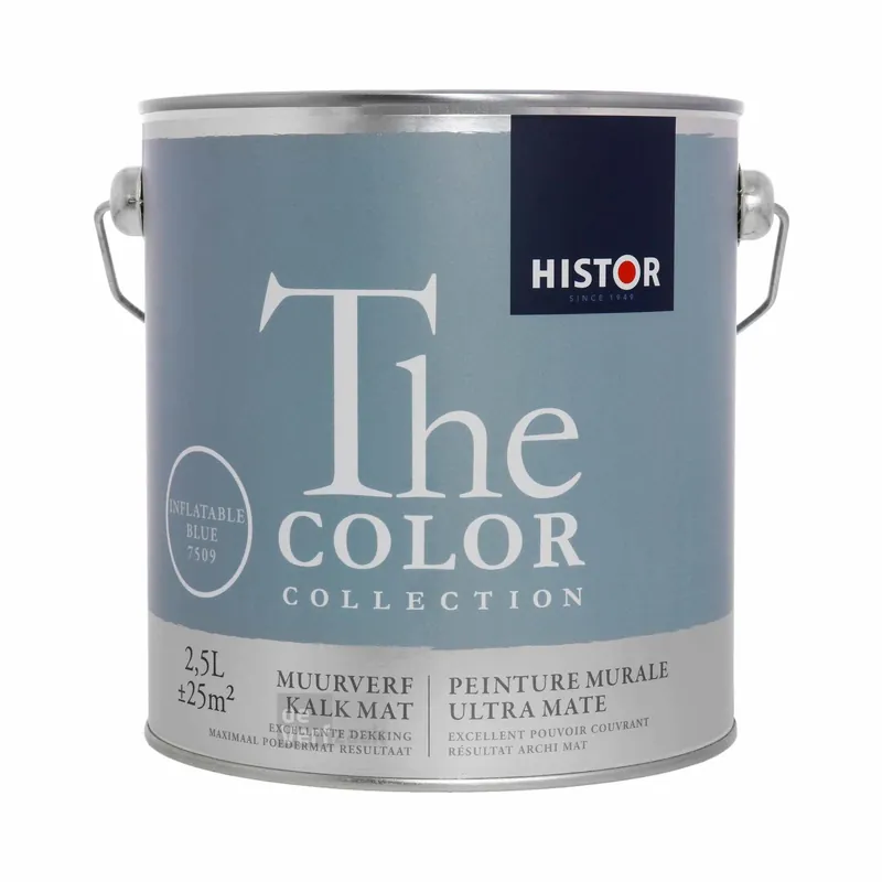 Merkproduct Histor The Color Collection Muurverf Kalkmat - Inflatable Blue - 2,5 liter