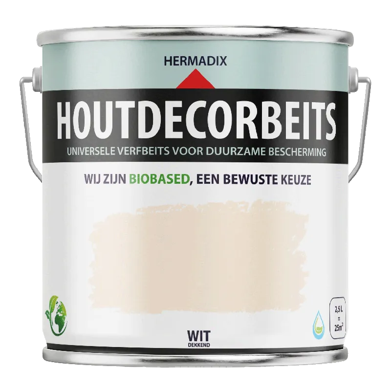 Hermadix Houtdecor Verfbeits - Wit Laatste Versie