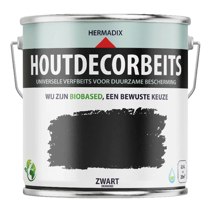 Dagaanbieding Hermadix Houtdecor Verfbeits - Zwart