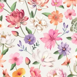 Express Levering Dutch Illusion - M888-10 - Bloemen Wit/Roze/Lila