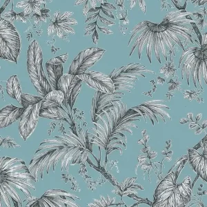 Direct Beschikbaar Novamur Jackie; The New Design Book Behang met zwart-witte bladeren - 6818-40