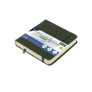 Kangaro Schetsboek - Forest Green - Hardcover - 80 vellen - 140g - Roomwit Papier met Elastiek en Lint Tijdelijk Beschikbaar