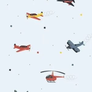 Direct Beschikbaar Noordwand Kids Walls Behang met vliegtuigen en helikopters - 45817