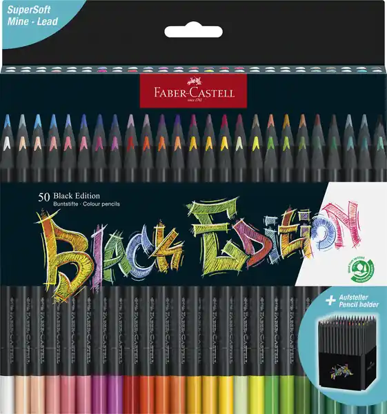 Faber Castell Kleurpotlood Black Edition - 50 stuks Shop Nu