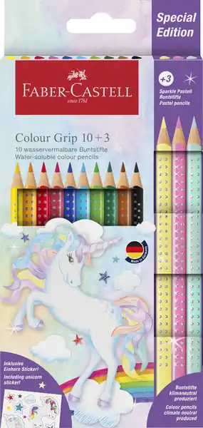 Finale Uitverkoop Faber Castell Kleurpotlood Grip Unicorn sparkle pastel kleurpotloden