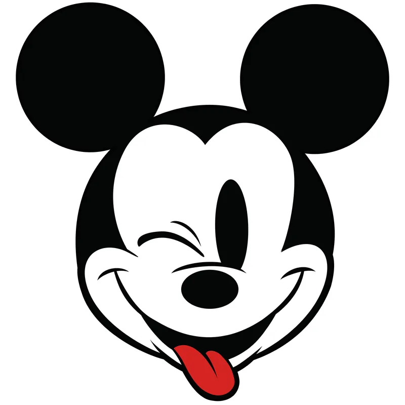 Weekendaanbieding Noordwand Komar Dots Behangcirkel Disney - Mickey Mouse - Head Optimism - DD1-057