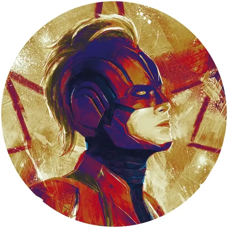 Noordwand Komar Dots Behangcirkel Marvel - Avengers - Painting Captain Marvel Helmet - DD1-054 Gecertificeerd