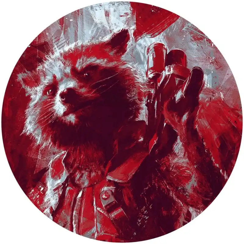 Noordwand Komar Dots Behangcirkel Marvel - Avengers - Painting Rocket Raccoon - DD1-052 Nieuw