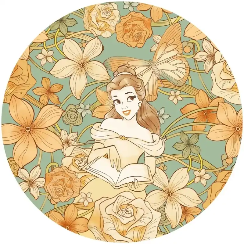 Betaalbaar Komar Dots; Komar Home Behangcirkel Disney Princess - Belle Spirit of Autumn - DD1-002