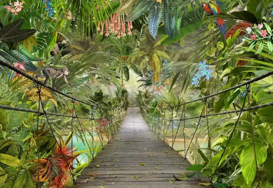 Seizoensaanbieding Komar Home; Komar Colours Fotobehang Wild Bridge - 8-977