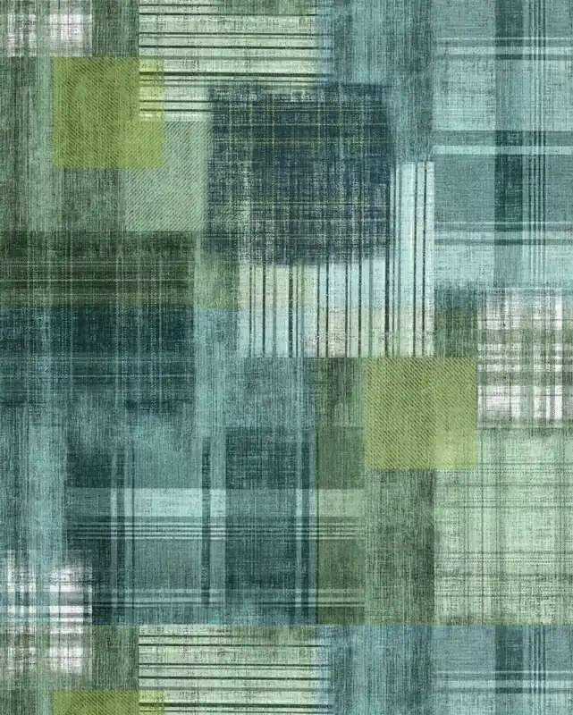 Direct Beschikbaar Komar Infinity 2 Fotobehang Patchy Plaid - IF2-009