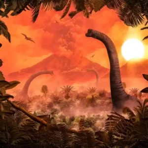 Actieprijs Komar Into Adventure Fotobehang Brachiosaurus Panorama - IAX10-0021
