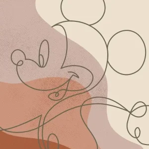 Dagaanbieding Komar Into Adventure Fotobehang Disney - Mickey Mouse - Line Drawing - IADX5-046